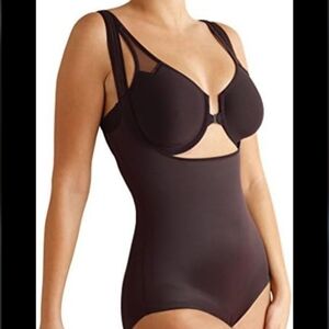 Cupid 2246-E Black Slimming Shaping One Piece Torsette Shaper 2X NWT